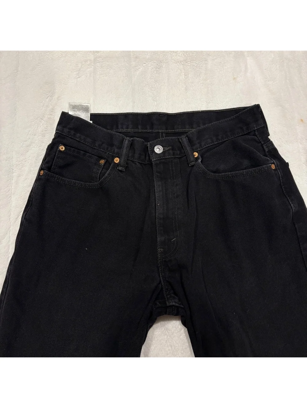 Levi's Black Denim Class Jeans Men's Waist 33 in 32L Cotton Casual Classic Fit